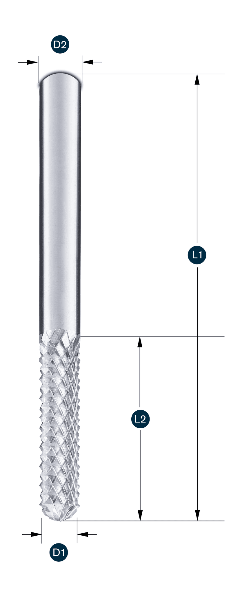 Carbon-Fräser · runde Stirn 