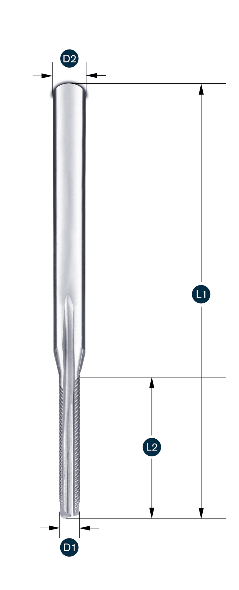 Doublecut Z1+1 · rechtsschneidend, mit Fräserausspitzung