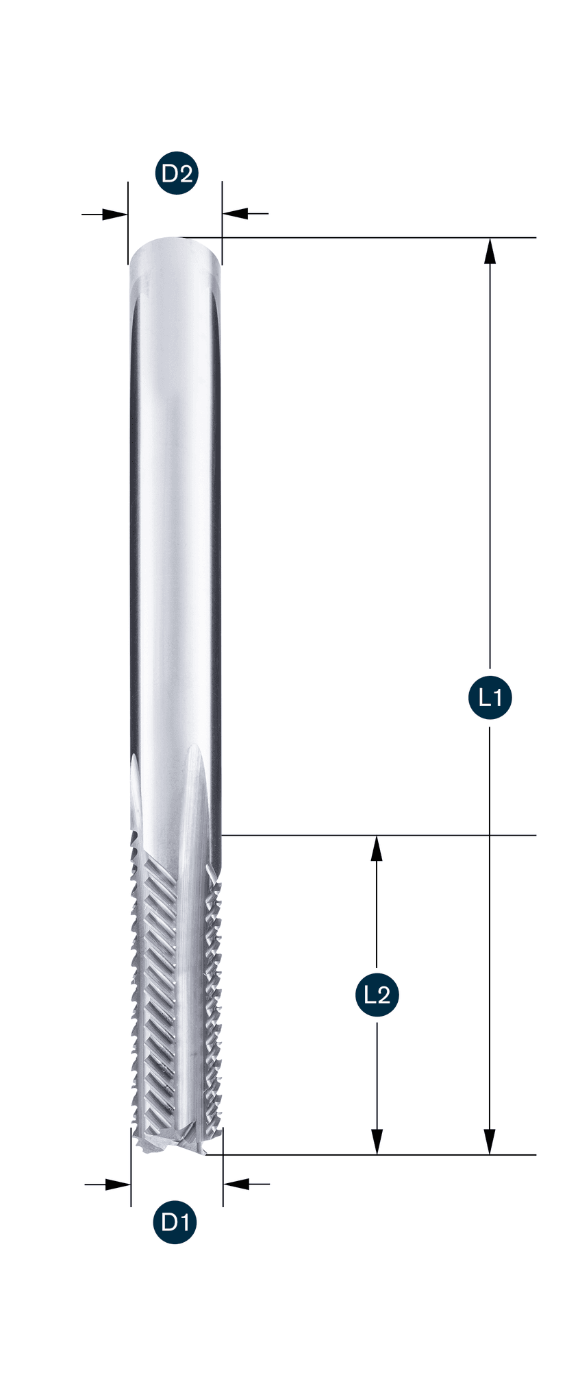 T-REX-End mill 2F+2 · right cutting