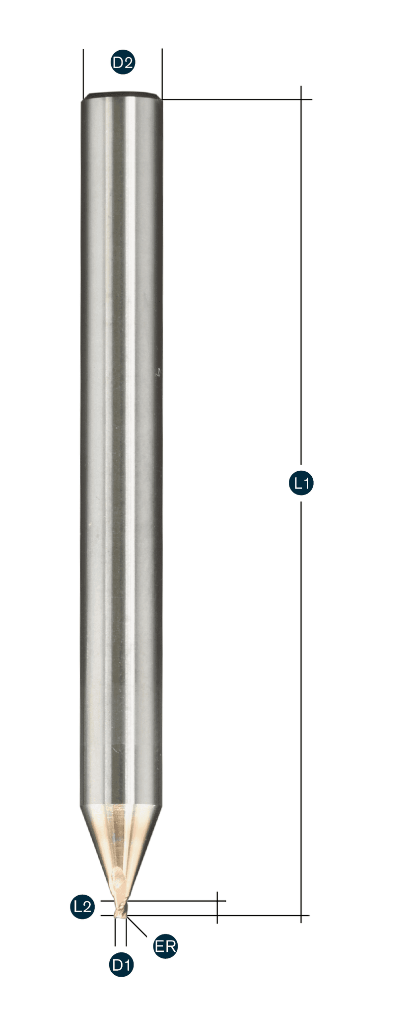 Mini-Torusfräser Z3 rechtsdrall - rechtsschneidend