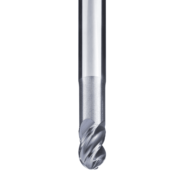 HSC-Ball end mill 4F · for hardened steel from 50 up to 70 HRC · ball radius R = 0,5 x d