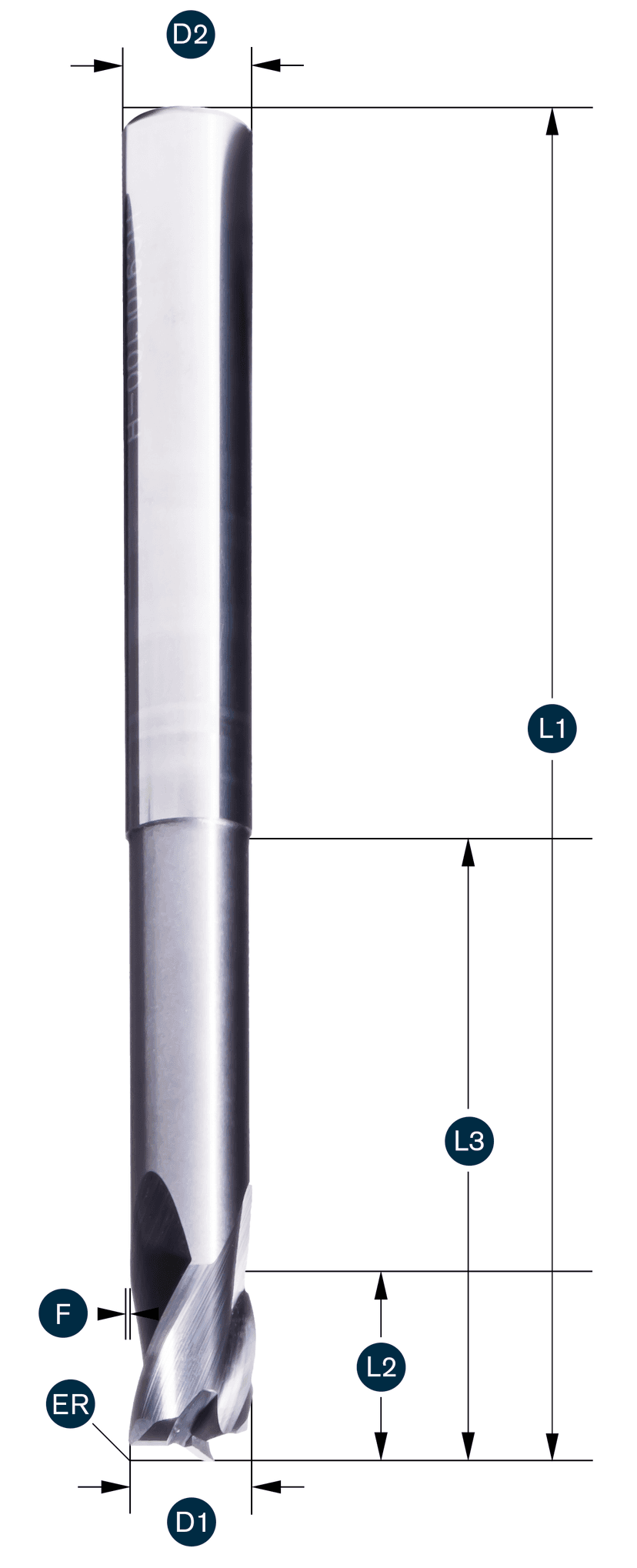 HSC-Fräser Z3 · rechtsdrall - rechtsschneidend